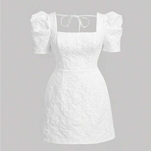 Elegant White Floral Dress